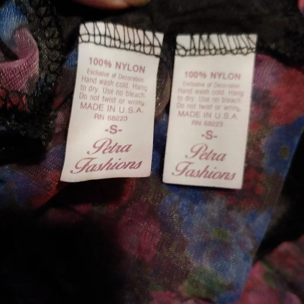 VTG Petra Fashions 89/90's Sheer Floral Lingerie Set Harem Sheer Genie Loungewea - Picture 12 of 12